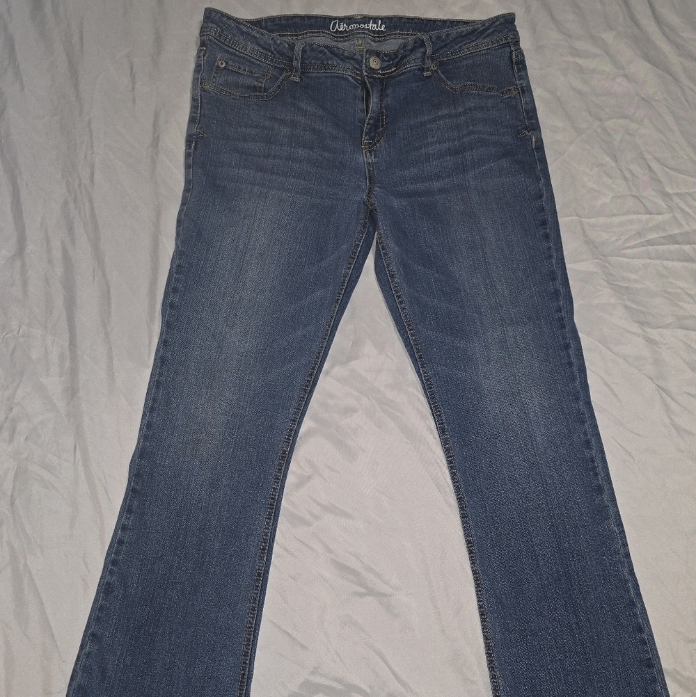 Aeropostale Women's Chelsea Bootcut Jeans in Classic Blue